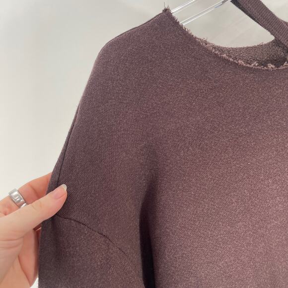 n:Philanthropy Mini Dress Distressed Brown Long Sleeve Size Small New With Tags - Picture 6 of 14